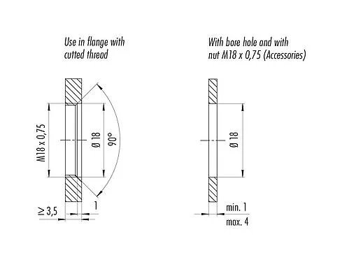 Próbka montażowa 99 4172 00 08 - M16 Zeńskie złącze kablowe proste, Kontaktów: 8, 5,5-9,0 mm, do ekranowania, IDC, IP67