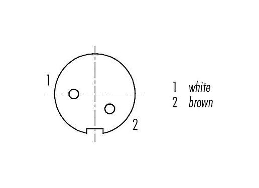 联系安排 (外掛程式側) 79 1402 72 02 - M9 弯角孔头电缆连接器, 极数: 2, 屏蔽, 预铸电缆, IP67, PUR, 黑色, 5x0.25mm², 2m