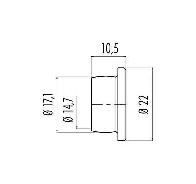 比例图 08 2603 000 000 - 推拉式 - 法兰连接器的保护帽；440系列