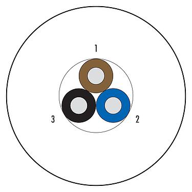 插图 08 3080 000 000 - 极数: 3 核心, 非屏蔽, 标准, PUR, 黑色, 3x0.34mm², 100m