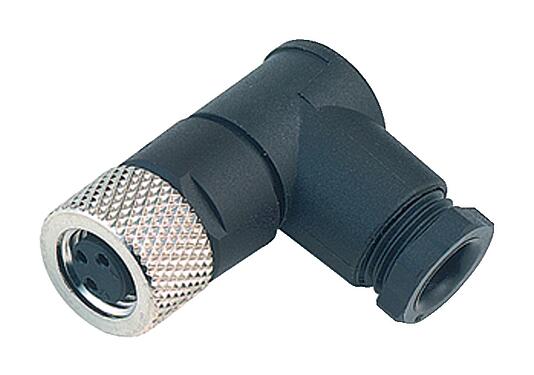 Illustration 99 3378 00 04 - M8 Female angled connector, Contacts: 4, 3.5-5.0 mm, unshielded, solder, IP67, UL