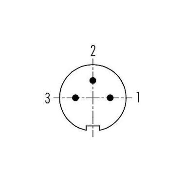 联系安排 (外掛程式側) 99 0975 100 03 - 卡扣式 直头针头电缆连接器, 极数: 3, 3.0-4.0mm, 非屏蔽, 焊接, IP40