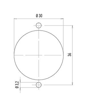 安装说明 09 0058 00 03 - 卡扣式 孔头法兰座, 极数: 3, 非屏蔽, 焊接, IP40