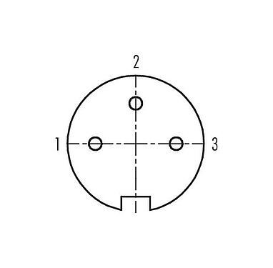 联系安排 (外掛程式側) 99 4806 00 03 - Push Pull 直头孔头电缆连接器, 极数: 3, 4.0-8.0mm, 可接屏蔽, 焊接, IP67