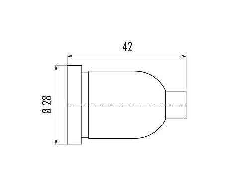 比例图 16 0565 00 00 - RD24 - 保护帽，用于带螺丝连接的连接侧法兰连接器；692/693系列。