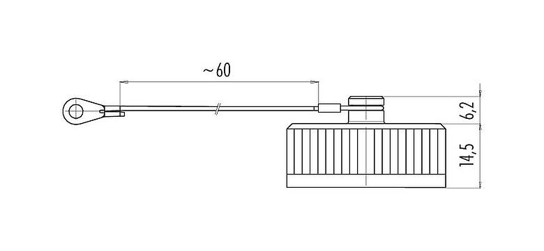 Scale drawing 08 0427 000 000 - RD30 - Protection cap for flange plug; Series 694