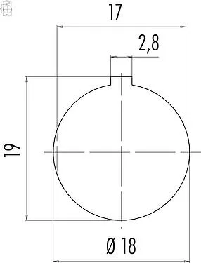 安装说明 09 0324 99 06 - M16 孔头法兰座, 极数: 6 (06-a), 非屏蔽, THT, IP40, M18x0,75, 後壁安裝