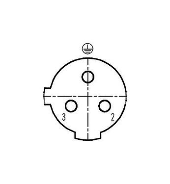 联系安排 (外掛程式側) 99 2530 24 03 - M12 弯角孔头电缆连接器, 极数: 2+PE, 4.0-6.0mm, 非屏蔽, 螺钉接线, IP67