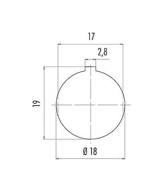 Assembly instructions / Panel cut-out 09 0474 780 08 - M16 Female panel mount connector, Contacts: 8 (08-a), unshielded, crimping (Crimp contacts must be ordered separately), IP40, front fastened