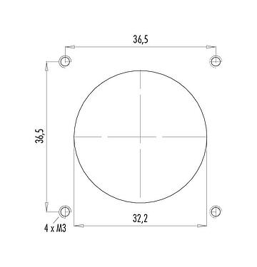 Assembly instructions / Panel cut-out 99 0719 00 13 - RD30 Male panel mount connector, Contacts: 12+PE, unshielded, solder, IP65