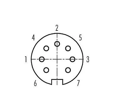 联系安排 (外掛程式側) 09 0178 70 07 - M16 弯角孔头电缆连接器, 极数: 7 (07-b), 4.0-6.0mm, 非屏蔽, 焊接, IP40