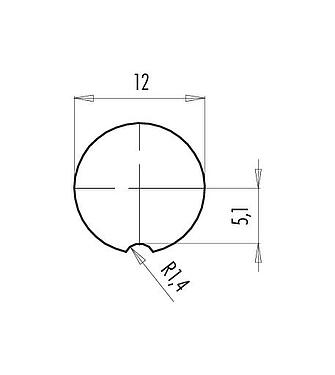 Assembly instructions / Panel cut-out 09 0403 90 02 - M9 Male panel mount connector, Contacts: 2, unshielded, THT, IP67, front fastened