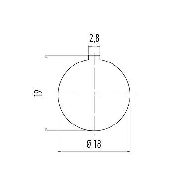 Assembly instructions / Panel cut-out 99 0615 00 05 - Bayonet Male panel mount connector, Contacts: 5, unshielded, solder, IP40