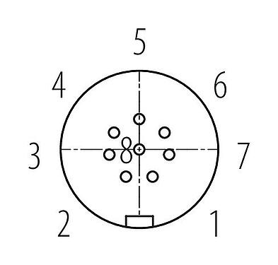 Contact arrangement (Plug-in side) 99 9126 02 08 - Snap-In Female cable connector, Contacts: 8, 6.0-8.0 mm, unshielded, solder, IP67, UL, VDE