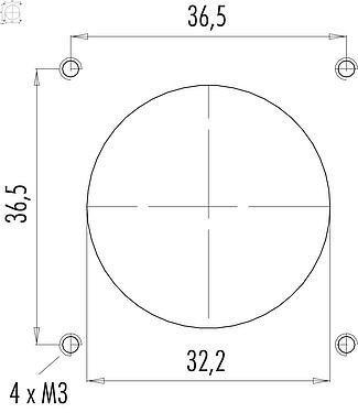 安装说明 99 0712 00 05 - RD30 孔头法兰座, 极数: 4+PE, 非屏蔽, 螺钉接线, IP65, ESTI+, VDE