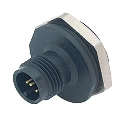 Illustration 86 4533 1002 00004 - M12 Male panel mount connector, Contacts: 4, unshielded, solder, IP67, UL, PG 13.5