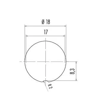 安装说明 09 0173 780 08 - M16 针头法兰座, 极数: 8 (08-a), 非屏蔽, 压接（压接触点必须单独订购）, IP68, UL, 符合AISG, 板前固定