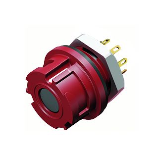 Illustration 09 0774 050 08 - Bayonet Female panel mount connector, Contacts: 8, unshielded, solder, IP67, Front mounting